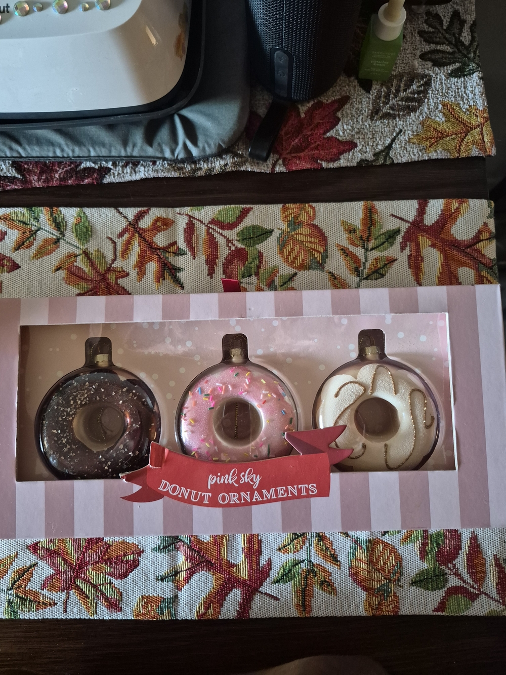 pink sky Donut Ornaments Set of 3